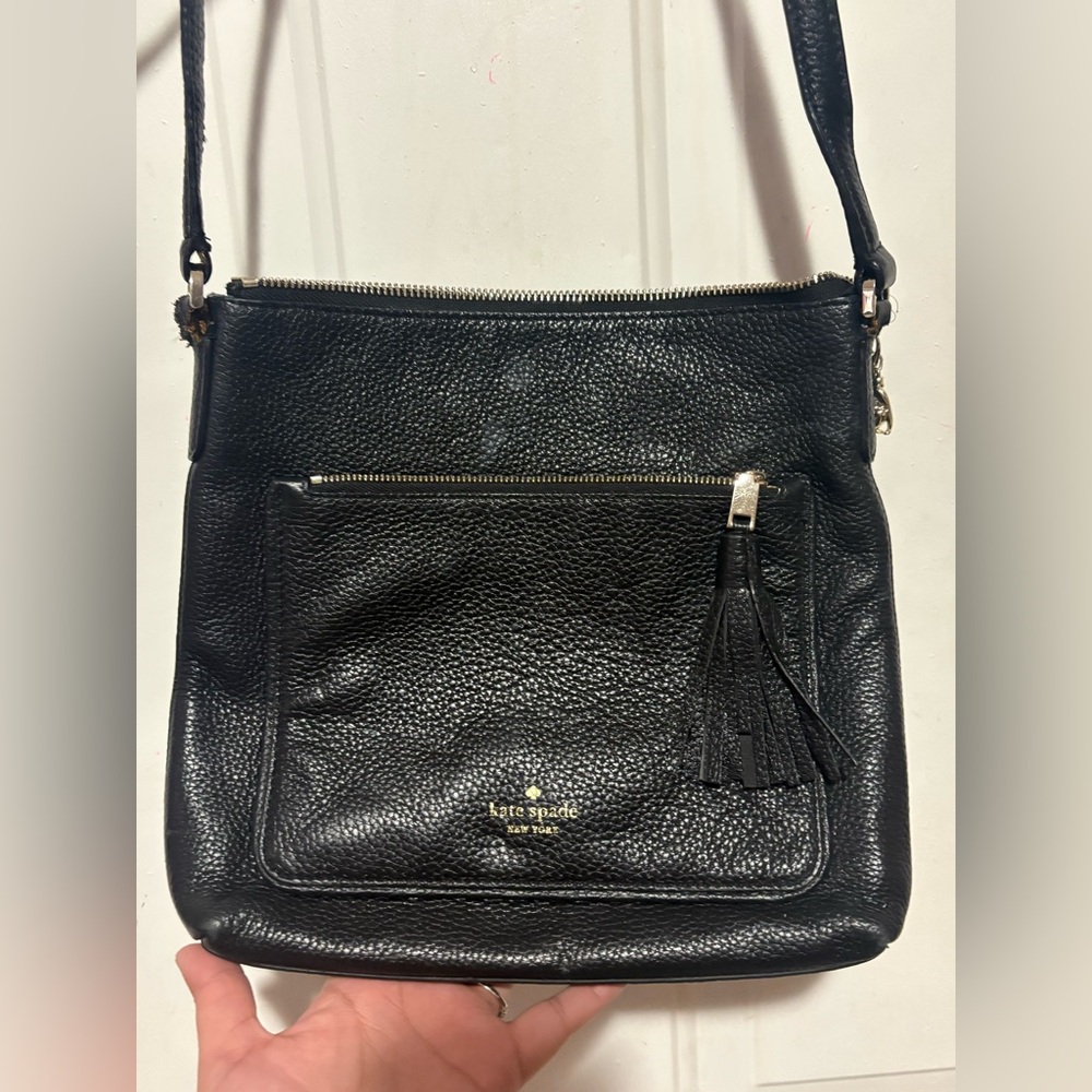 Kate Spade Black Pebbled Crossbody Bag